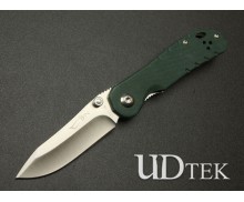 Black/Green LEEN 1201-1B Folding Knife Stainless Steel Knife with G10 Handle UDTEK01394